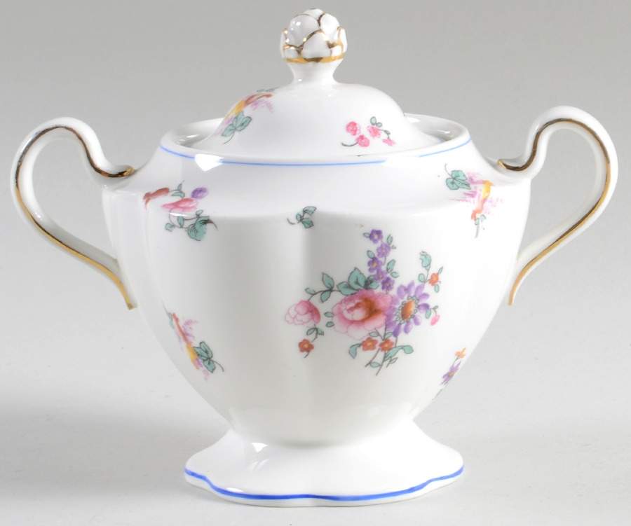 Olde English (Scalloped) Sugar Bowl & Lid by George Jones & Sons-1
