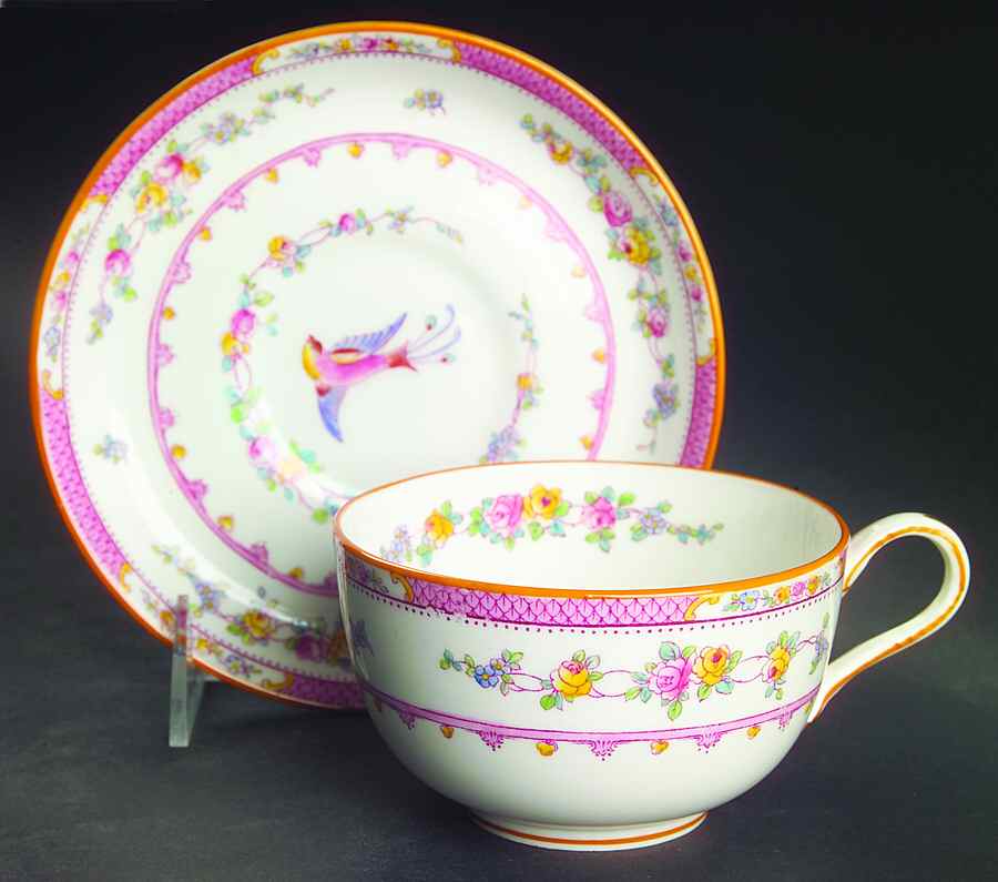 Paradise Pink Oversized Cup & Saucer Set by George Jones & Sons-1