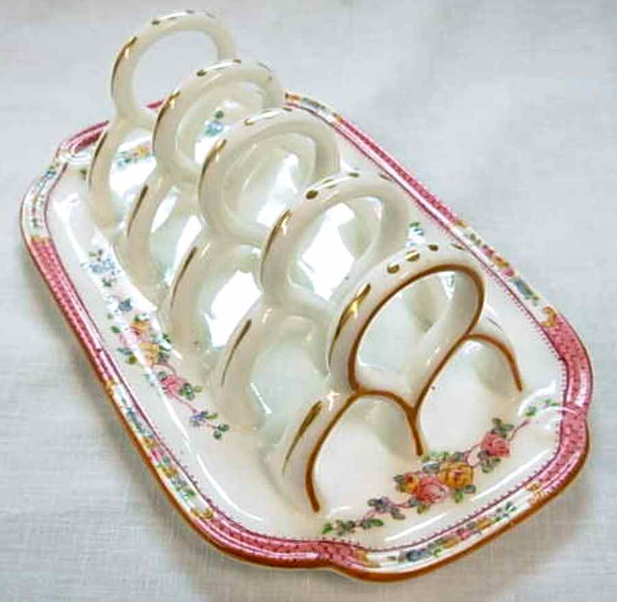 Paradise Pink Toast Server by George Jones & Sons-1