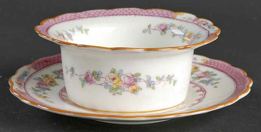 Paradise Pink Ramekin & Saucer Set by George Jones & Sons-1