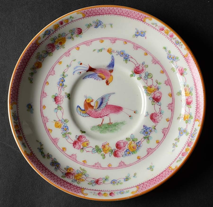 Paradise Pink Saucer for Cream Soup Bowl by George Jones & Sons-1