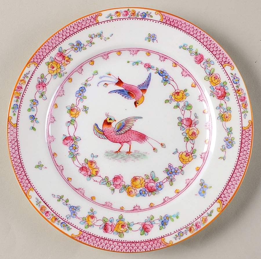 Paradise Pink Dessert/Pie Plate by George Jones & Sons-1