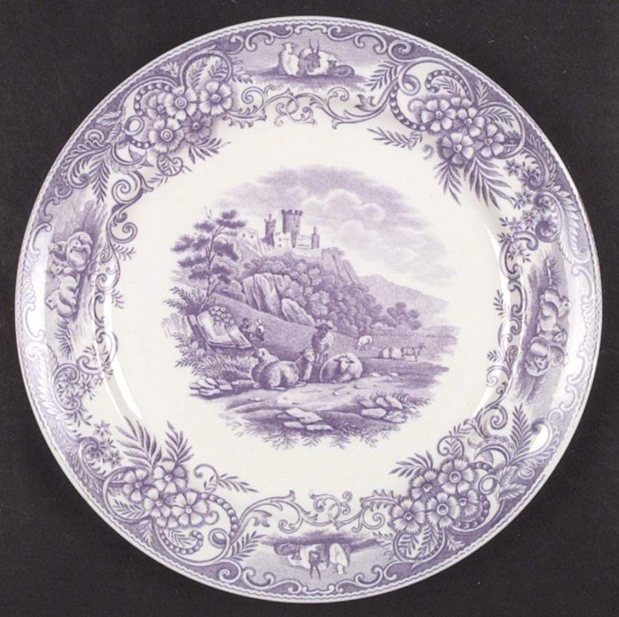 Pastoral Lavender Dinner Plate by George Jones & Sons-1