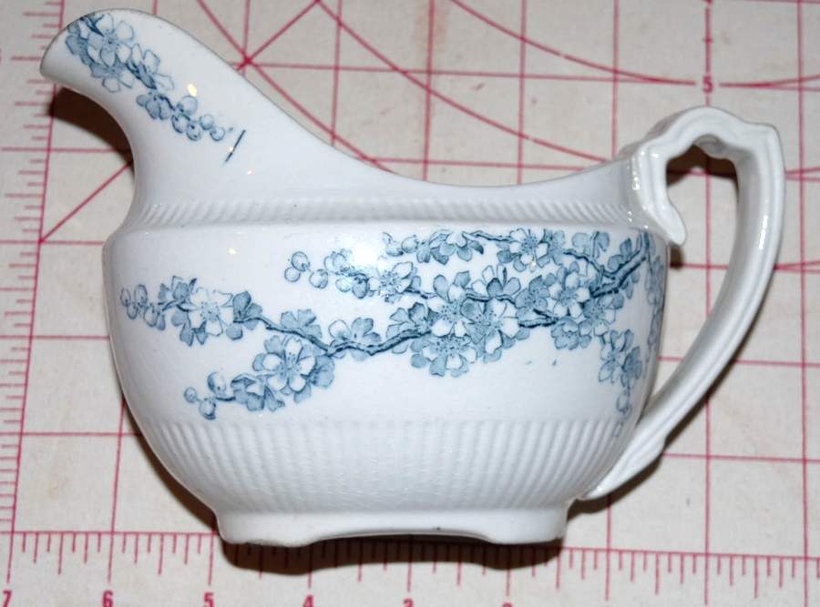 Peach Blow Blue Creamer by George Jones & Sons-1