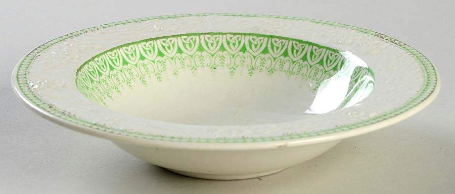 Shannon Green Rim Fruit/Dessert (Sauce) Bowl by George Jones & Sons-1