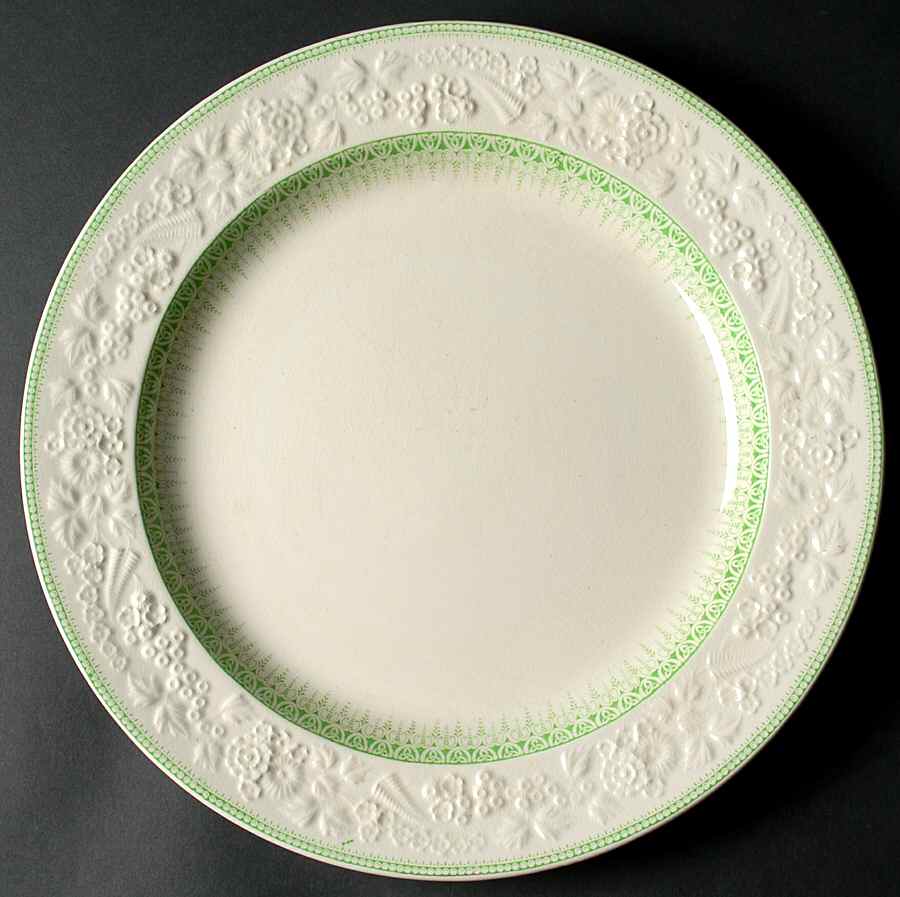 Shannon Green 13" Chop Plate (Round Platter) by George Jones & Sons-1