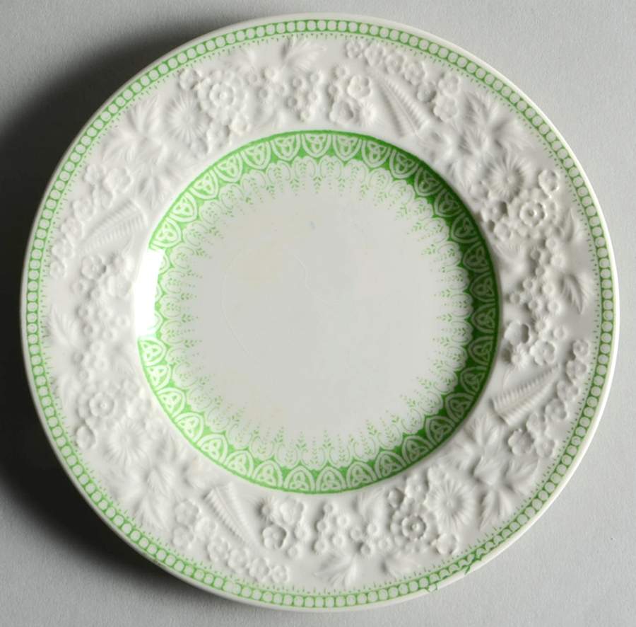 Shannon Green Bread & Butter Plate by George Jones & Sons-1