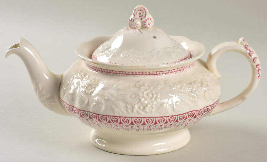 Shannon Pink Teapot & Lid by George Jones & Sons-1