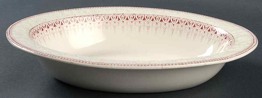 Shannon Pink 10" Oval Vegetable Bowl by George Jones & Sons-1