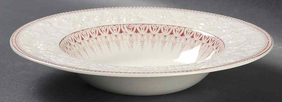 Shannon Pink Rim Soup Bowl by George Jones & Sons-1
