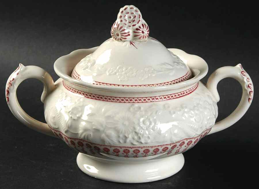 Sheridan Sugar Bowl & Lid by George Jones & Sons-1
