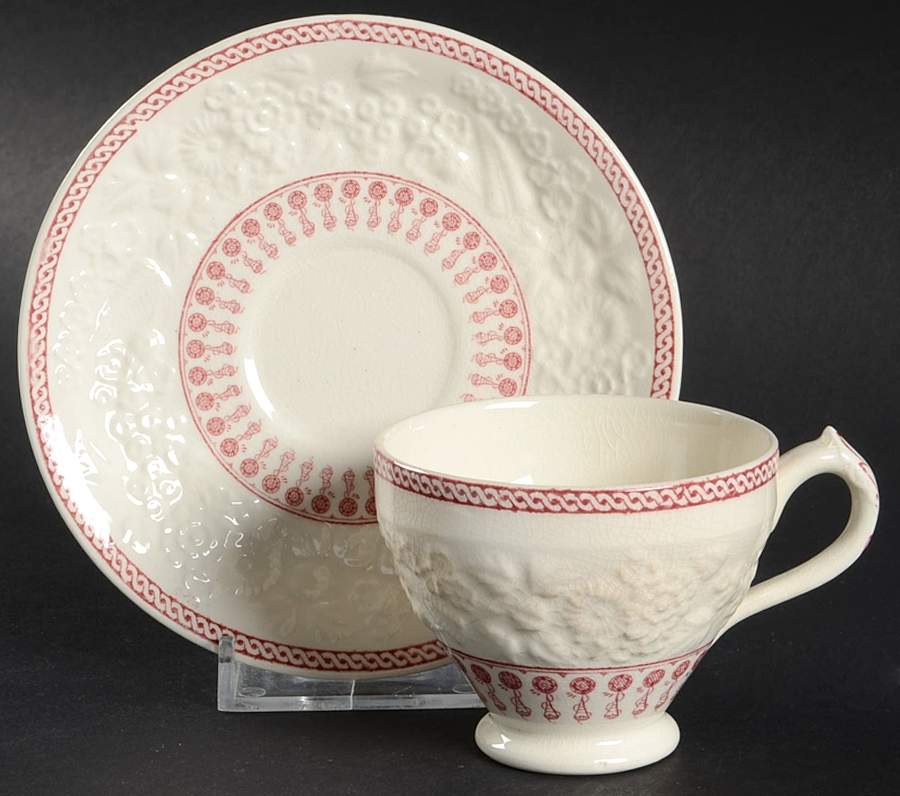 Sheridan Footed Demitasse Cup & Saucer Set by George Jones & Sons-1