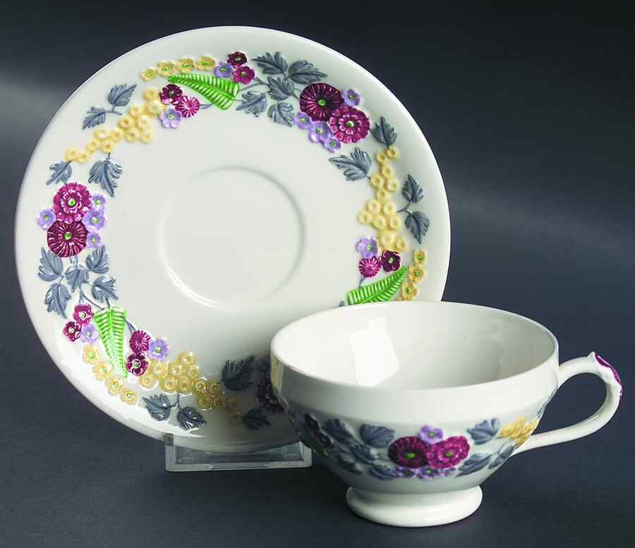 Westminster Footed Cup & Saucer Set by George Jones & Sons-1