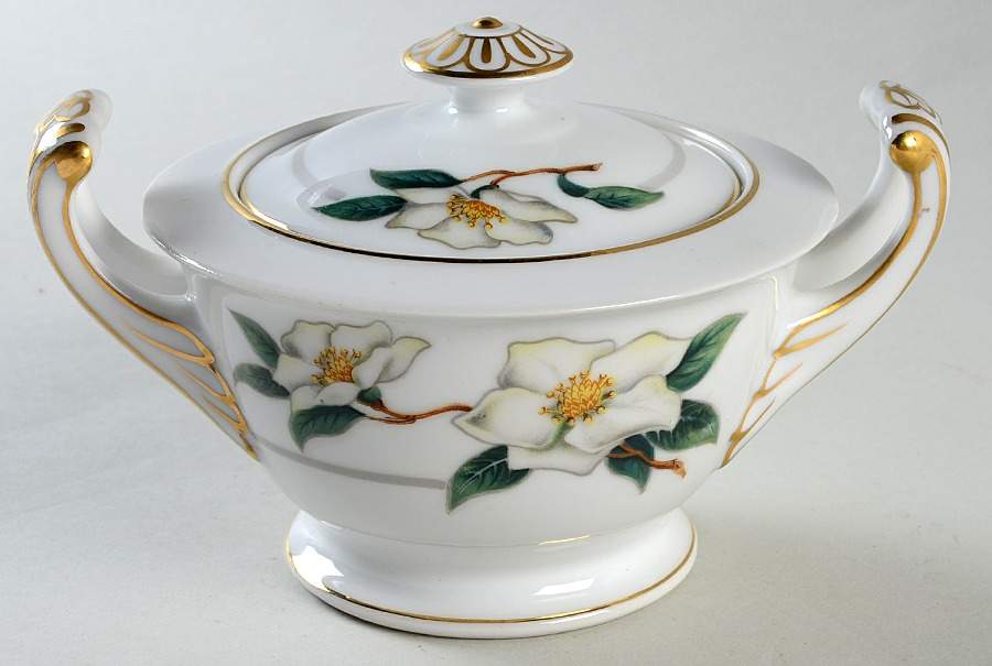 Christmas Rose Sugar Bowl & Lid by Jyoto-1