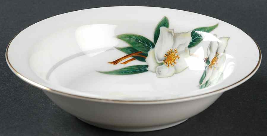 Christmas Rose Rim Fruit/Dessert (Sauce) Bowl by Jyoto-1