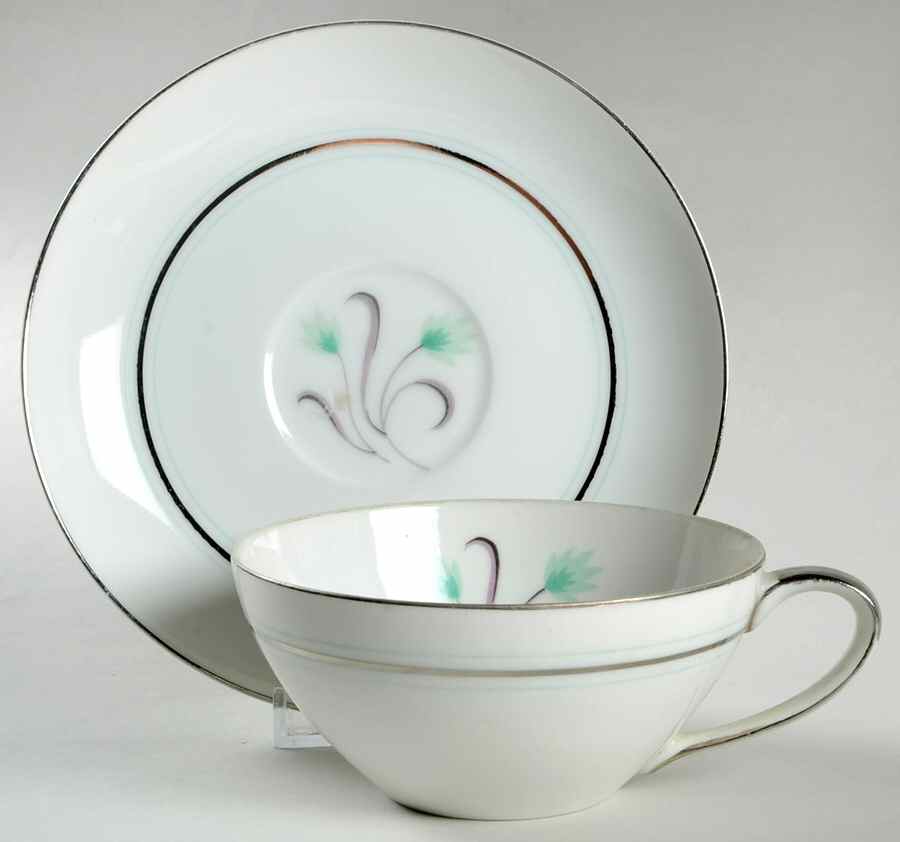 Corinne Flat Cup & Saucer Set by Jyoto-1