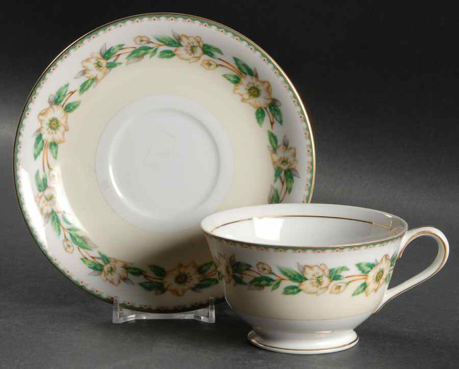 Fairfax Footed Cup & Saucer Set by Jyoto-1