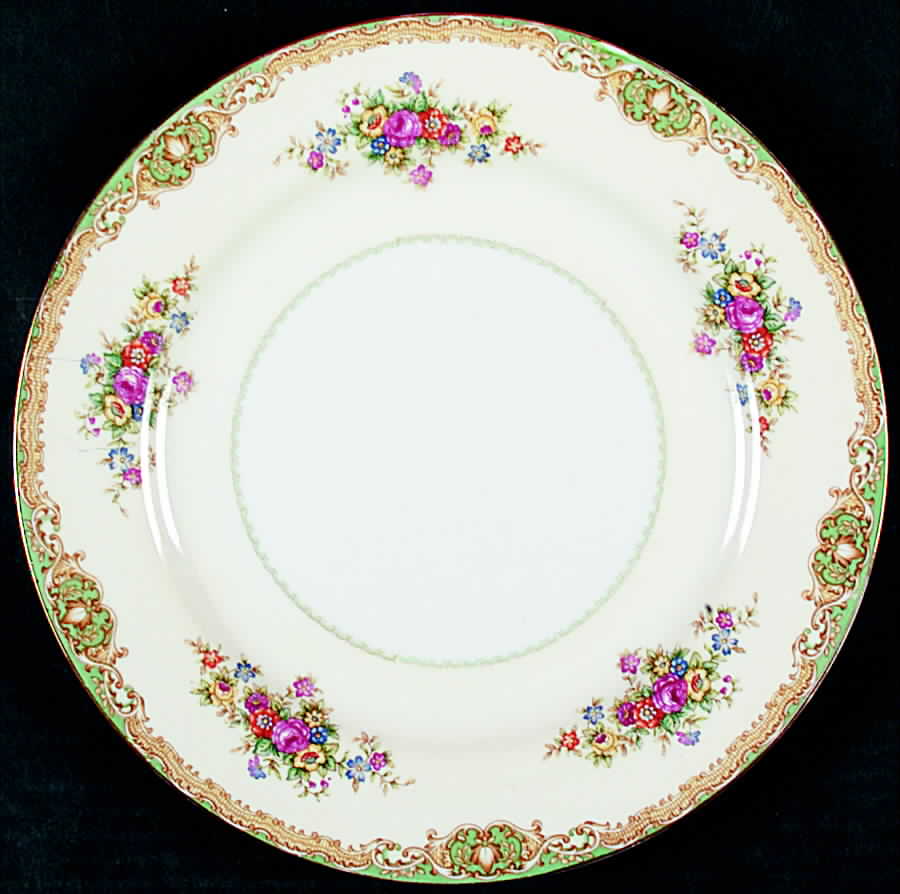 Green Traditional Dinner Plate by Jyoto-1