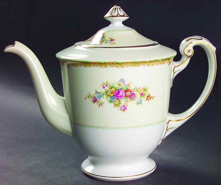Green Traditional Teapot & Lid by Jyoto-1