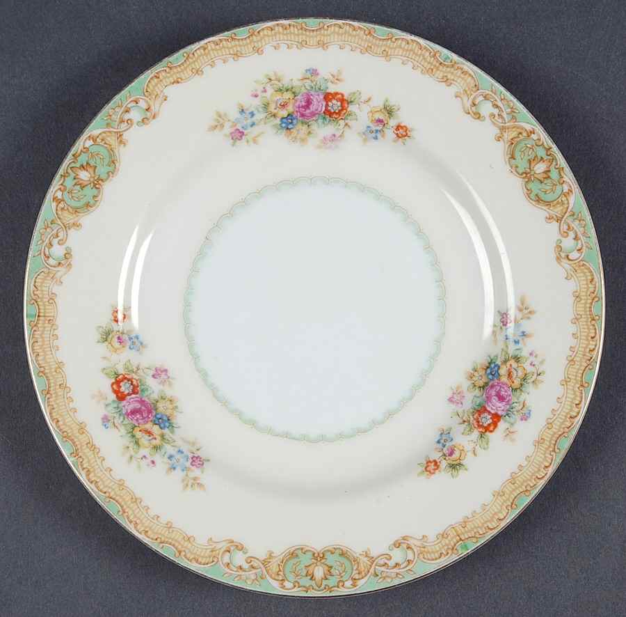 Green Traditional Bread & Butter Plate by Jyoto-1