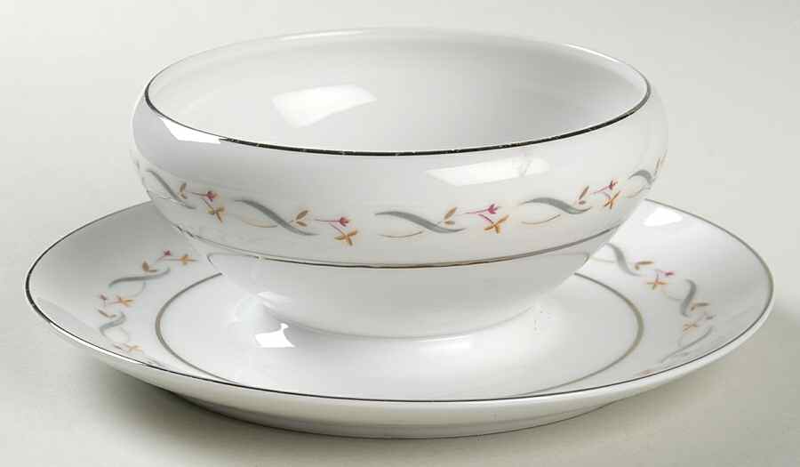 Leona Gravy Boat with Attached Underplate by Jyoto-1