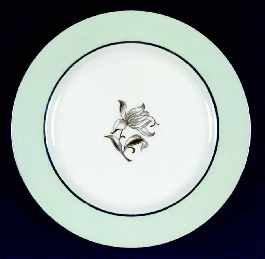 775 (Mint Green Border) Dinner Plate by Jyoto-1