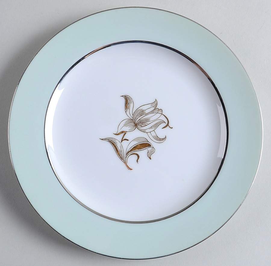 775 (Mint Green Border) Salad Plate by Jyoto-1