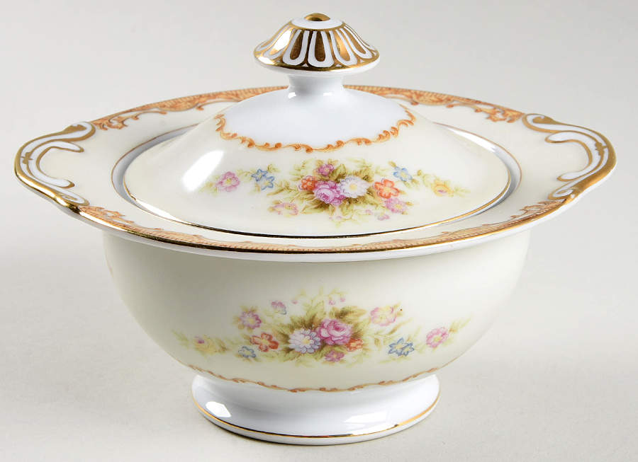 Tan Traditional Sugar Bowl & Lid by Jyoto-1