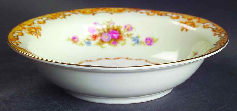 Tan Traditional Rim Fruit/Dessert (Sauce) Bowl by Jyoto-1
