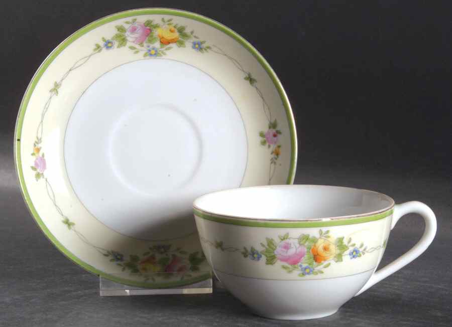 JAP193 Flat Cup & Saucer Set by Japan-1