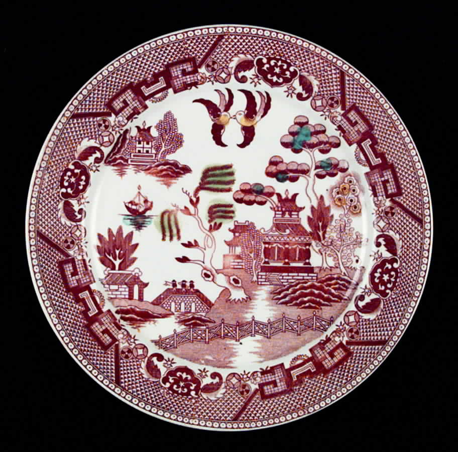 Willow Brown Multicolor Luncheon Plate by Japan-1
