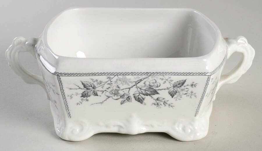 Sylvan Blue (Scalloped) Square Butter No Lid by Johnson Brothers-1