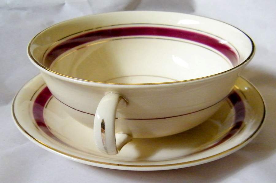 JB316 Flat Cream Soup Bowl & Saucer Set by Johnson Brothers-1