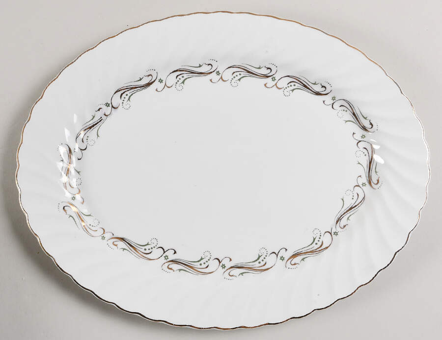 Venetian (Regency) 12" Oval Serving Platter by Johnson Brothers-1