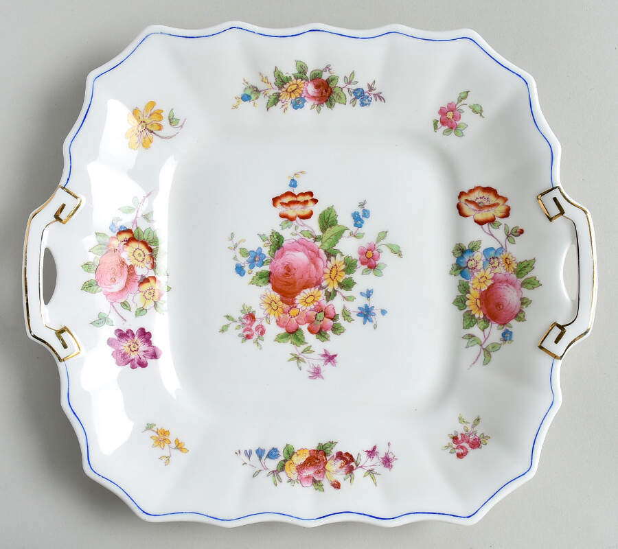 23963 Square Handled Cake Plate by George Jones & Sons-1