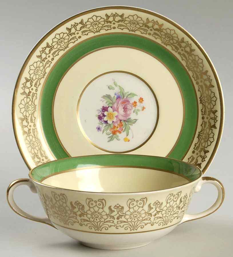 JB325 Flat Cream Soup Bowl & Saucer Set by Johnson Brothers-1