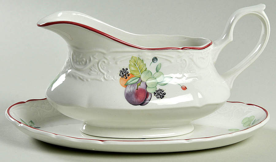 Orchard Gravy Boat & Underplate/Relish by Johnson Brothers-1