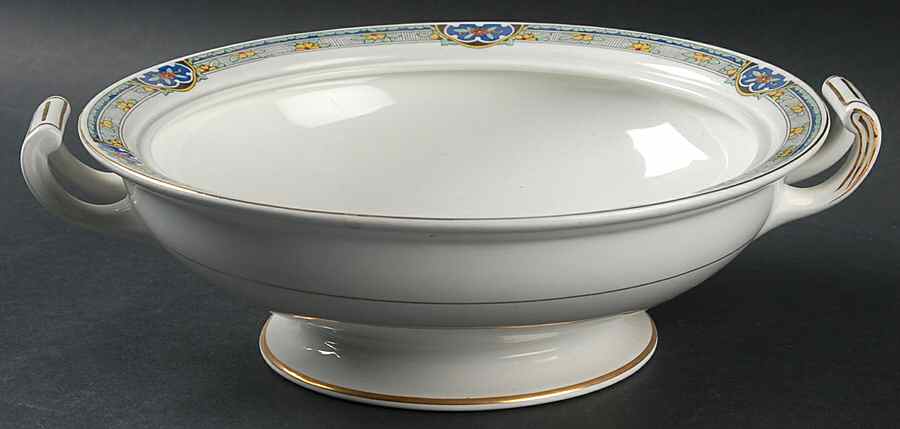 Sheraton (Floral Band on Rim) Round Vegetable No Lid by Johnson Brothers-1