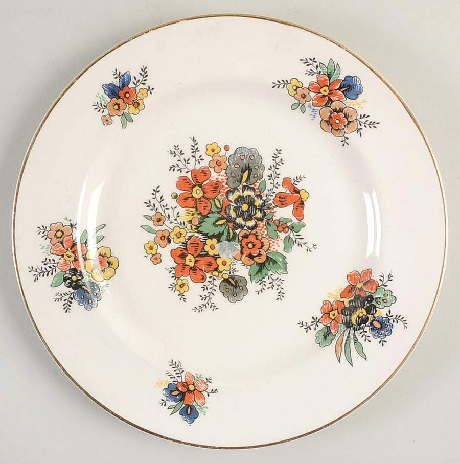 Sultana (Multicolor) Dessert/Pie Plate by Johnson Brothers-1