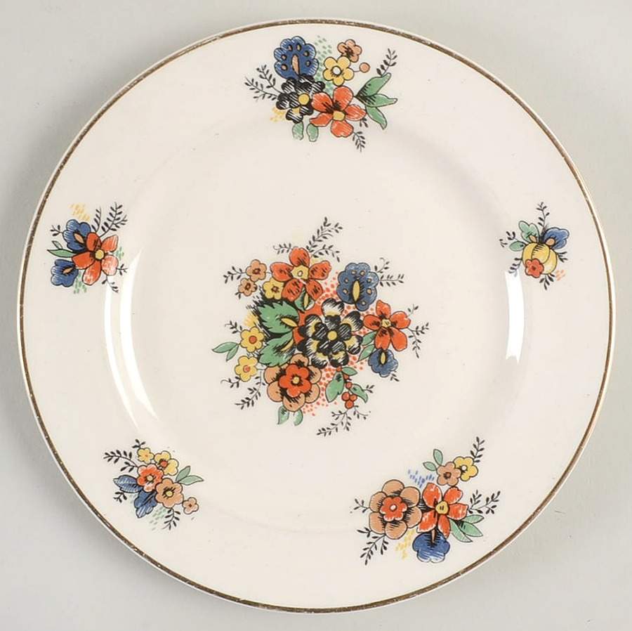 Sultana (Multicolor) Bread & Butter Plate by Johnson Brothers-1