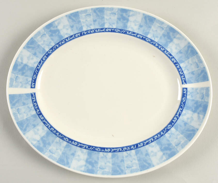 Waterfall 12" Oval Serving Platter by Johnson Brothers-1