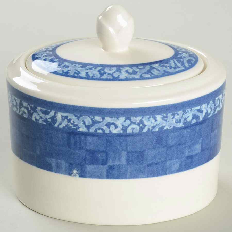 Ice Blue Sugar Bowl & Lid by Johnson Brothers-1