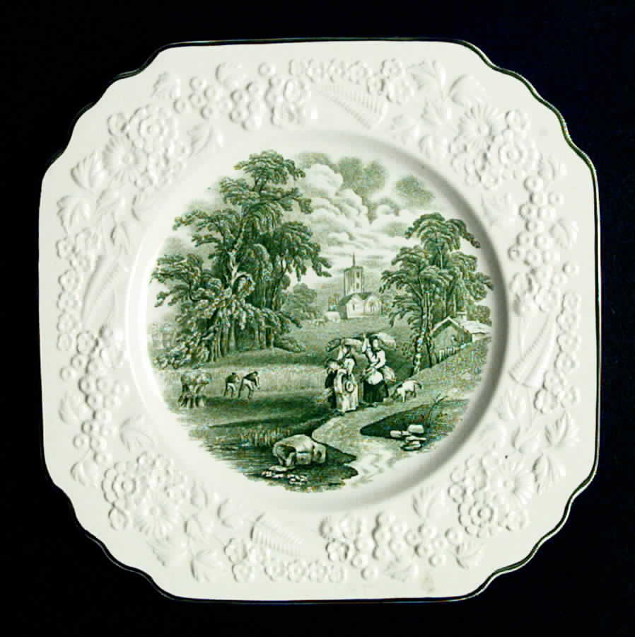 JON23 Square Luncheon Plate by George Jones & Sons-1
