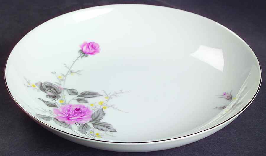 Platinum Rose Coupe Soup Bowl by Japan-1