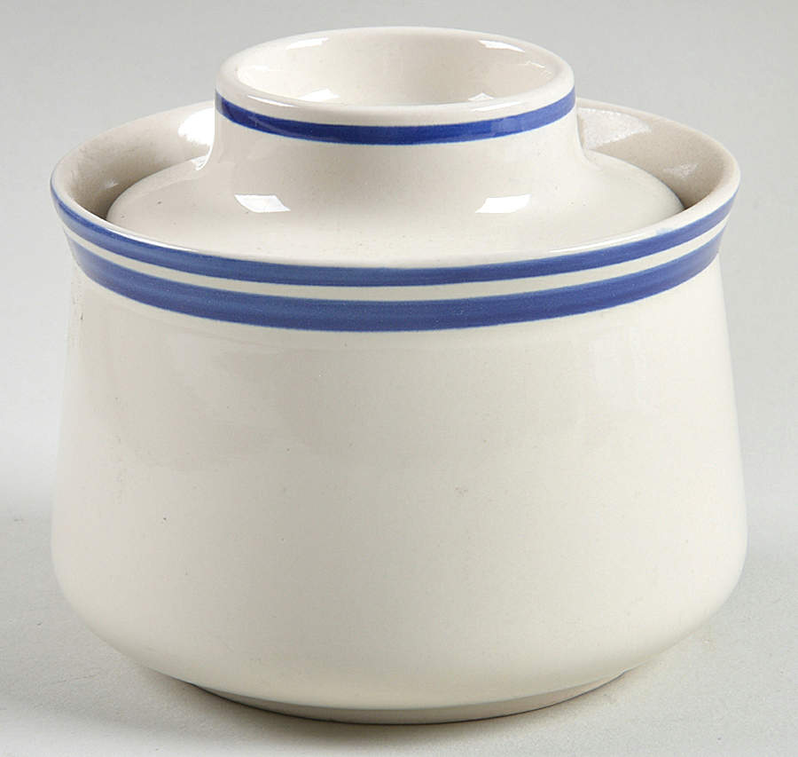 Circle Blue Sugar Bowl & Lid by Jepcor-1