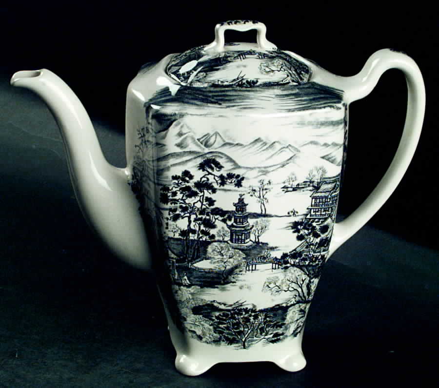 Enchanted Garden Black Coffee Pot & Lid by Johnson Brothers-1