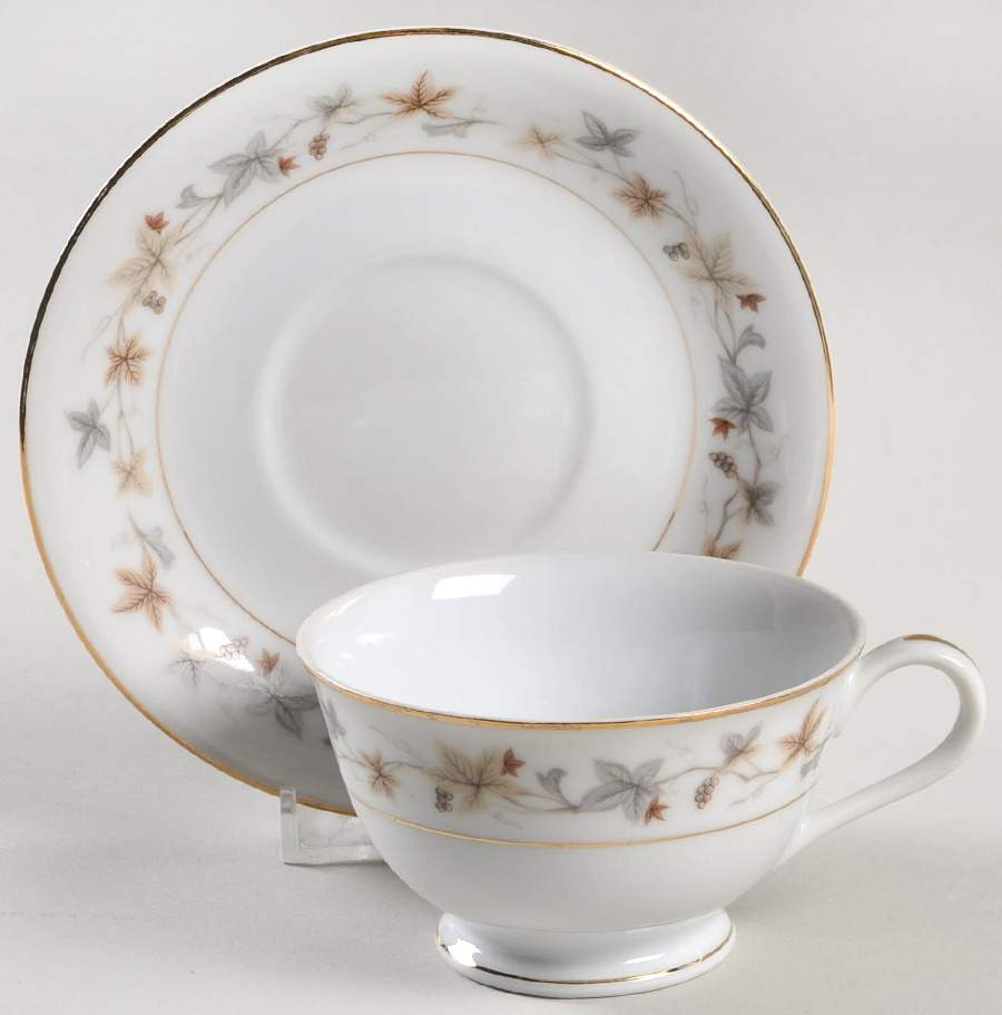Devon Footed Cup & Saucer Set by Japan-1