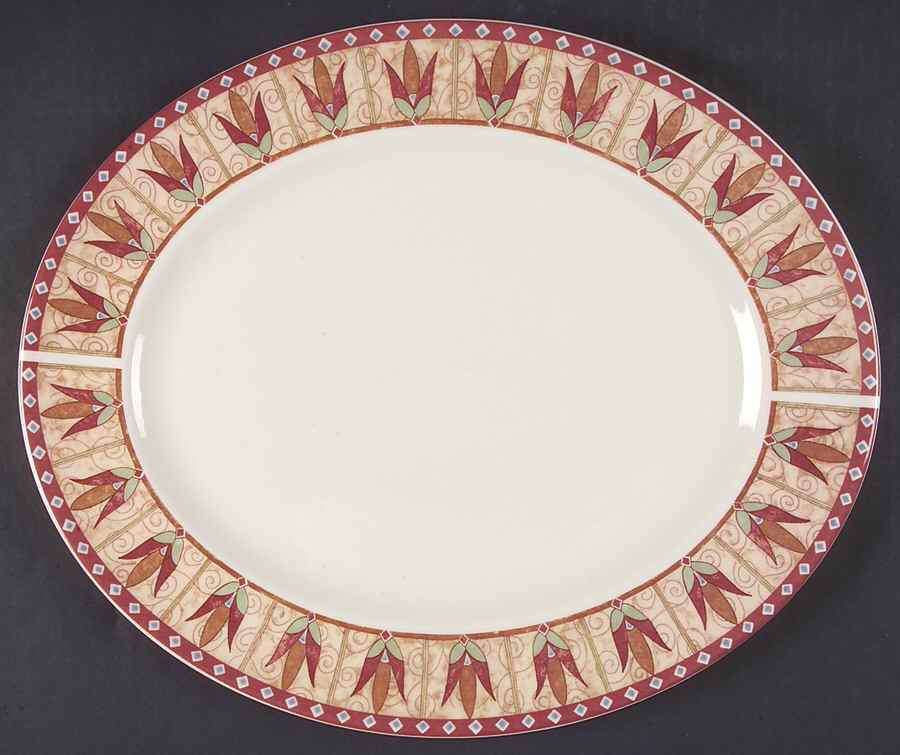 Papyrus 14" Oval Serving Platter by Johnson Brothers-1