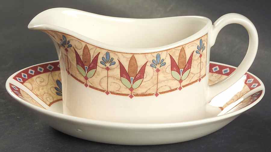 Papyrus Gravy Boat & Underplate by Johnson Brothers-1