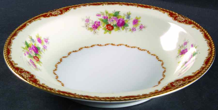 Red Traditional Rim Soup Bowl by Jyoto-1